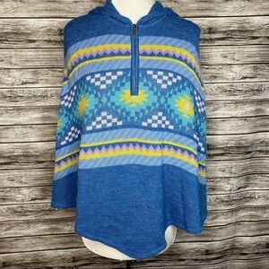 MFH Knits Alpaca/Nylon Poncho/Cape with Hood.